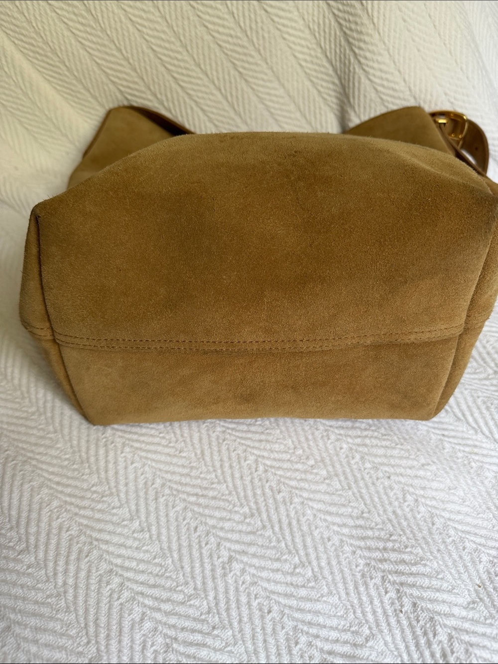 Madewell Suede Tan Shoulder Hobo Bag - Picture 3 of 6